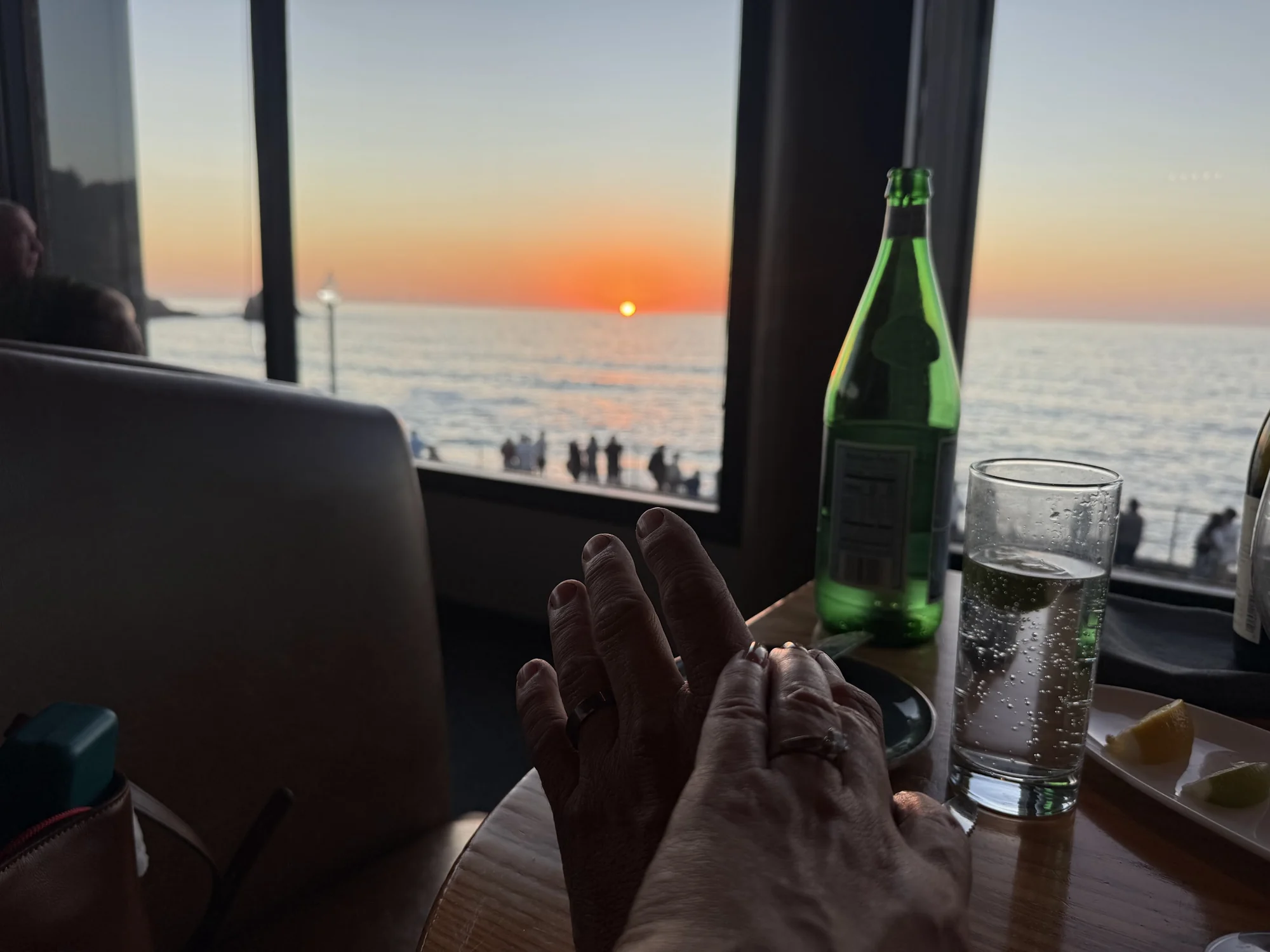 Sunset over the sea from Moonraker in Pacifica, California
